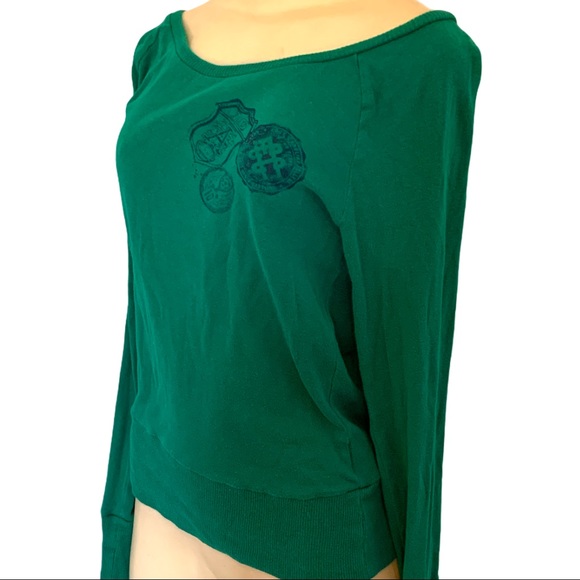 725 Originals Kelly Green Summer Sweater LS Knit Tee Shirt Top - Picture 2 of 7